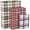 Multicolor Geometric Faux Book Storage Decorative Box with Plaid Inspired Pattern Set